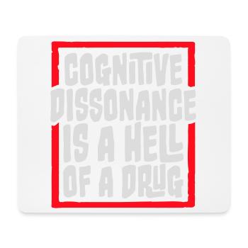 La dissonance cognitive est un sacré dicton. - Tapis de souris (format paysage) - blanc - Devant
