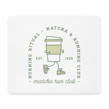 Club de course matcha drôle de coureur fille en forme cadeau - Tapis de souris (format paysage) - blanc - Devant