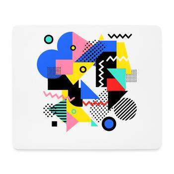Geometric Color Explosion Pop Art - Mouse Pad (horizontal) - white - Front