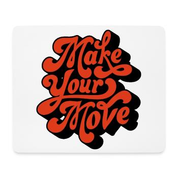 Make Your Move Retro Script - Mouse Pad (horizontal) - white - Front