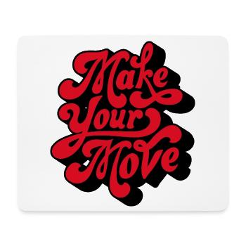Faites votre amour un script rétro - Tapis de souris (format paysage) - blanc - Devant