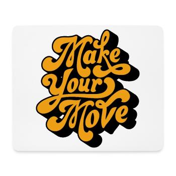 Make Your Move Retro Script - Mouse Pad (horizontal) - white - Front