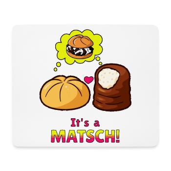 Matschbrötchen in love - it' s a Matsch.  - Mousepad (Querformat) - Weiß - Vorne