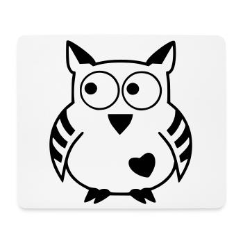 Moon Owl - Les produits célestes originaux - Tapis de souris (format paysage) - blanc - Devant