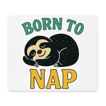 Born to Nap Sloth Illustration - Mousepad (Querformat) - Weiß - Vorne