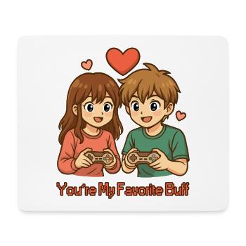 Dein Lieblingspartner - Mousepad (Querformat) - Weiß - Vorne