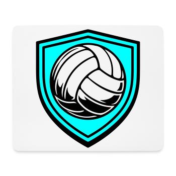 Blason du ballon de volley-ball - Tapis de souris (format paysage) - blanc - Devant