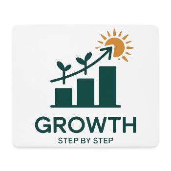 Growth Step by Step – Erfolg & Wachstum - Mousepad (Querformat) - Weiß - Vorne