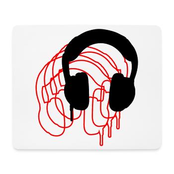 Kopfhörer - Mousepad (Querformat) - Weiß - Vorne