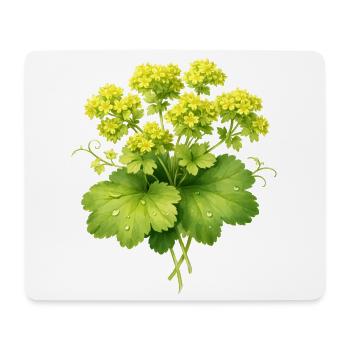 Frauenmantel Pflanze mit Blüten  - Mousepad (Querformat) - Weiß - Vorne
