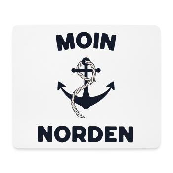 Moin Norden – Maritimes Anker-Design - Mousepad (Querformat) - Weiß - Vorne