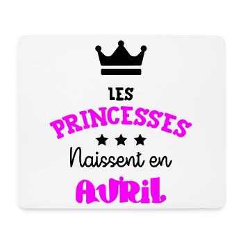 Princess Born in April Great Birthday Gift - Mouse Pad (horizontal) - white - Front