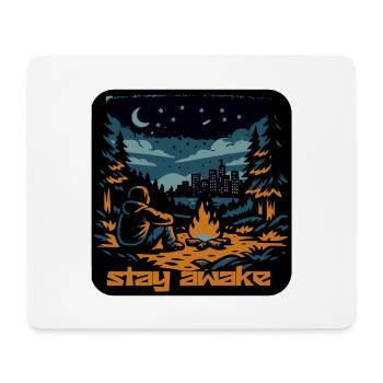 Stay Awake Campfire Night - Mouse Pad (horizontal) - white - Front
