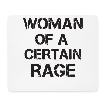 Woman of a Certain Rage Schablonen Schrift Motiv - Mousepad (Querformat) - Weiß - Vorne