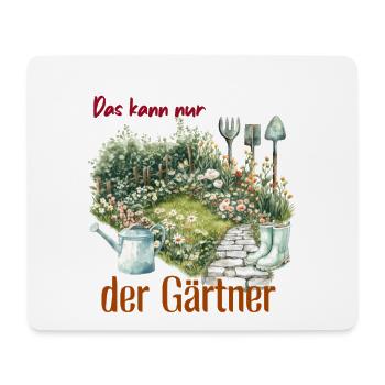 Beruf Gärtner - Geschenk Gärtner  - Mousepad (Querformat) - Weiß - Vorne