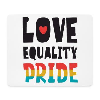 LGBTQ-Pride-Monat – Liebe. Gleichheit. Stolz - Mousepad (Querformat) - Weiß - Vorne