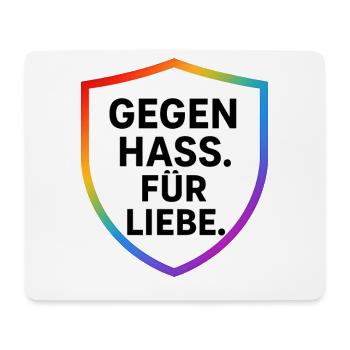 Against Hate for Love Shield - Mouse Pad (horizontal) - white - Front