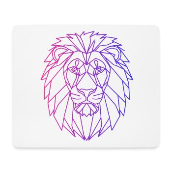 Lion T-Shirt Neon – Lion Shirt Men Women - Mouse Pad (horizontal) - white - Front