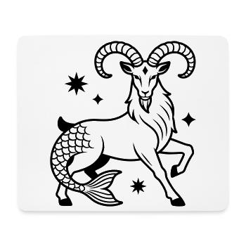 Capricorne - Tapis de souris (format paysage) - blanc - Devant