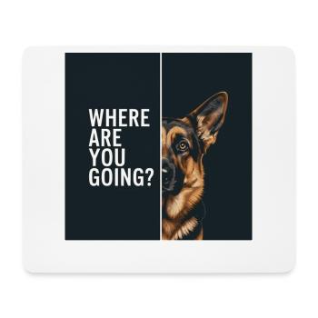 Deutscher Schäferhund für Hundefans Tierfreunde - Mousepad (Querformat) - Weiß - Vorne