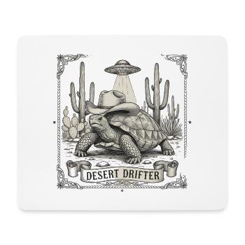 Desert Drifter Schildkröte Cowboy UFO Cowboy - Mousepad (Querformat) - Weiß - Vorne