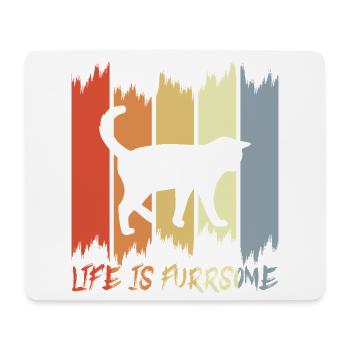 Katzen Witz - Mousepad (Querformat) - Weiß - Vorne