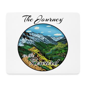 Le voyage est la récompense - Tapis de souris (format paysage) - blanc - Devant