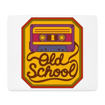 Old School Cassette Retro Patch - Mouse Pad (horizontal) - white - Front