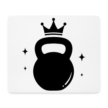 Kettlebell Queen – Fitness Krone - Mouse Pad (horizontal) - white - Front