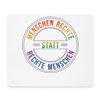 Menschenrechte Shirt Sticker für Aktivisten - Mousepad (Querformat) - Weiß - Vorne