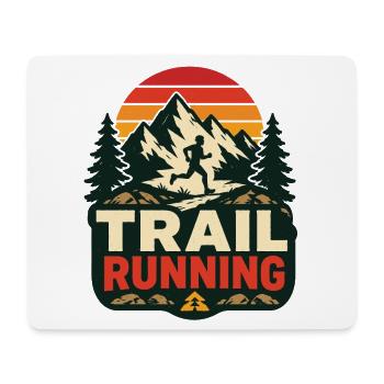 trail running - Mouse Pad (horizontal) - white - Front