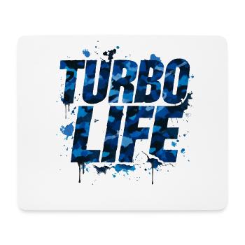 Turbo Life Shirt Sticker for Tuning Fans Decal - Mouse Pad (horizontal) - white - Front