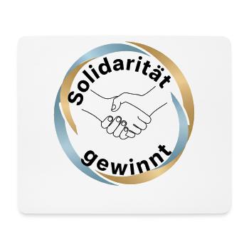 Solidarität Menschenrechte Statement Motiv - Mousepad (Querformat) - Weiß - Vorne