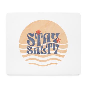 Stay Salty Waves Kunst - Mousepad (Querformat) - Weiß - Vorne
