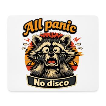 Toute panique Pas de raton laveur disco - Tapis de souris (format paysage) - blanc - Devant