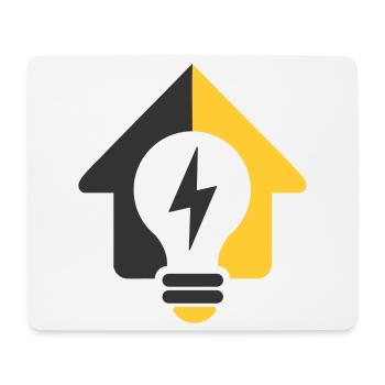 Logo de l’ampoule électrique domestique - Tapis de souris (format paysage) - blanc - Devant