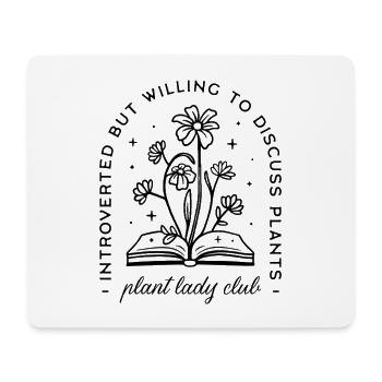 Esthétique de fille introvertie amoureuse des plantes - Tapis de souris (format paysage) - blanc - Devant