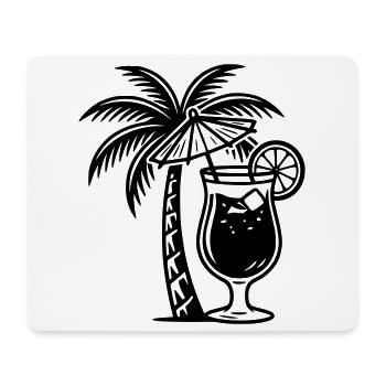 Cocktail Palm - Mouse Pad (horizontal) - white - Front