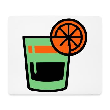 Cocktail Glass Logo - Mouse Pad (horizontal) - white - Front