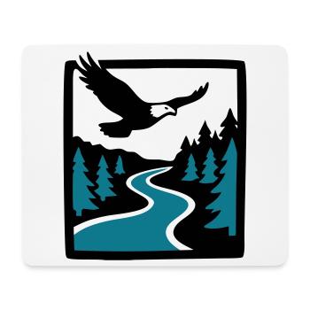 Eagle River Forest Graphic - Mouse Pad (horizontal) - white - Front
