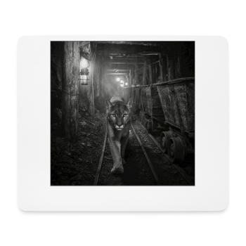 Wildcat Mine Noir Vintage Animal Crime Series - Mouse Pad (horizontal) - white - Front