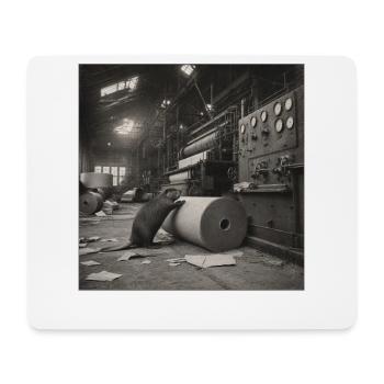Beaver Paper Mill Industrial Retro Animal Crime - Mouse Pad (horizontal) - white - Front