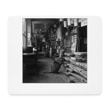 Beaver in the Wood Shop Vintage Retro Animal Crime - Mouse Pad (horizontal) - white - Front