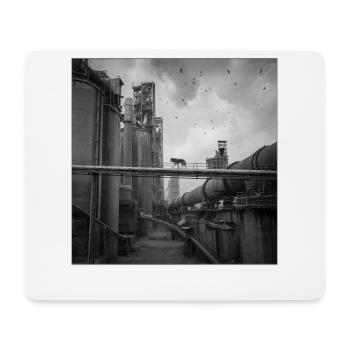 Wolf Lost Place Black & White Art Animal Crime - Mouse Pad (horizontal) - white - Front