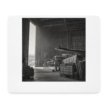 Raven dans l’avion Lieu perdu Crime animal vintage - Tapis de souris (format paysage) - blanc - Devant