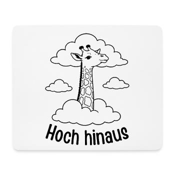 Giraffe hoch hinaus - Mousepad (Querformat) - Weiß - Vorne