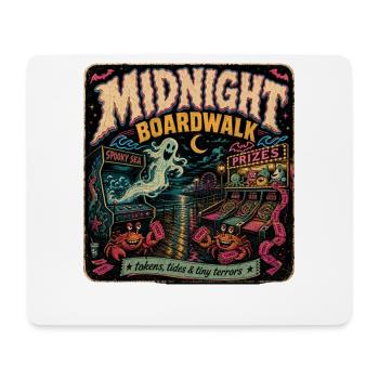 Midnight Boardwalk Retro Halloween Gamer Shirt - Mouse Pad (horizontal) - white - Front