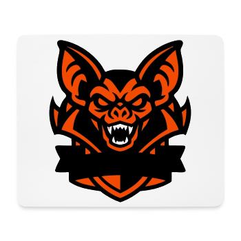Fledermaus Maskottchen Wappen - Mousepad (Querformat) - Weiß - Vorne