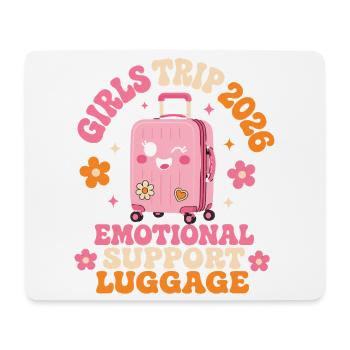 Voyage entre filles 2026 Valises de soutien émotionnel - Tapis de souris (format paysage) - blanc - Devant