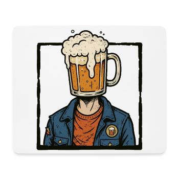 Amateur de bière, amateur de bière, voyage de vacances - Tapis de souris (format paysage) - blanc - Devant